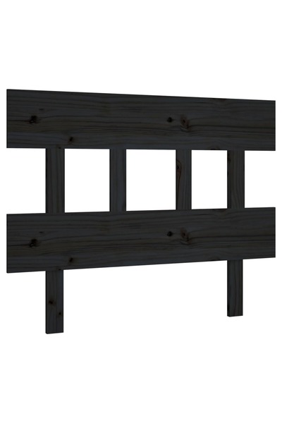 vidaxl Tăblie de pat, negru, 93,5x3x81 cm, lemn masiv de pin
