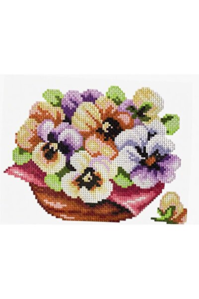 iğne izi Set de broderie cu punct în cruce cu model – Kit de broderie manuală...