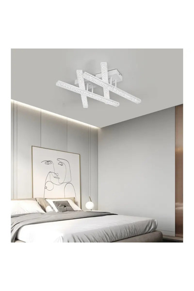 luminastar LED Chandelier 96W, 4 arms with crystals, remote control and phone...