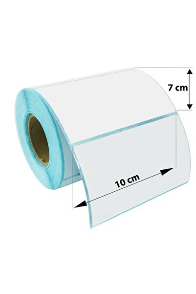 PROCART Etichete autoadezive, termice directe, albe, 10x7 cm, rolă cu 500 de ...