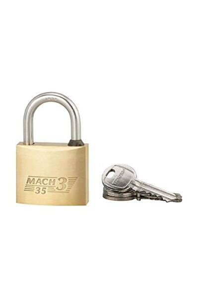 THIRARD Outdoor padlock Mach 3, 35 mm, 2 keys, polished brass