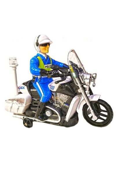 SergadiOnline.ro Motocicletă de poliție de 20 cm și polițist cu sunete și lumini