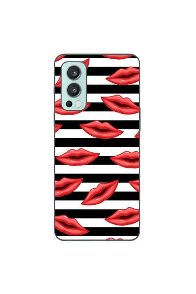 OEM Θήκη συμβατή με OnePlus Nord 2 Σιλικόνης Gel TPU με σχέδιο ριγέ φιλιά