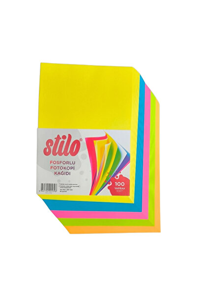 Stilo ورق تصوير ملون A4، 100 ورقة، 80 جرام، ألوان متنوعة