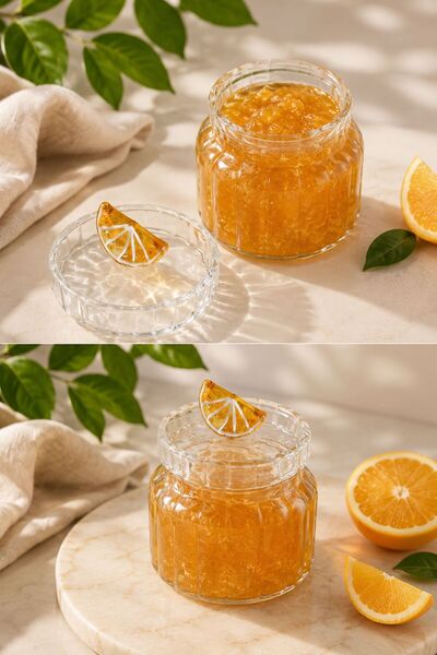 NEWNOW Luxury Glass Jam Jar & Turkish Delight Jar Presentation Jar, Figured G...
