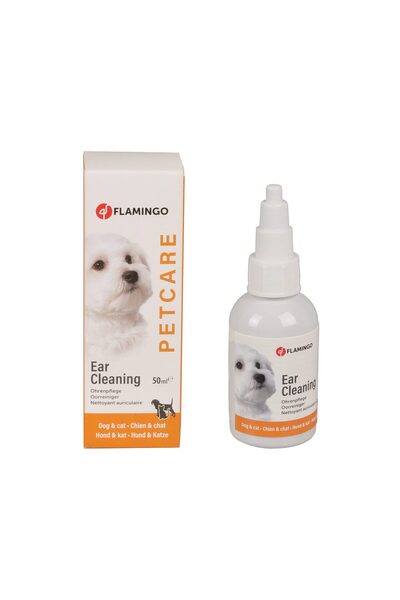 Flamingo Solutie pentru curatarea urechilor Pet Care, caini si pisici, 50ml
