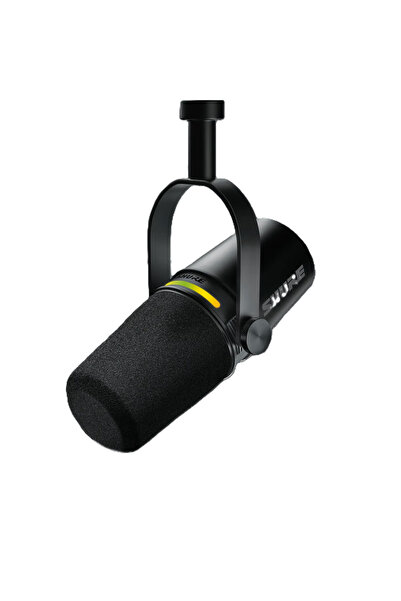 Shure MV7+-K Podcast Microphone, XLR/USB-C, Dynamic Cardioid, Black