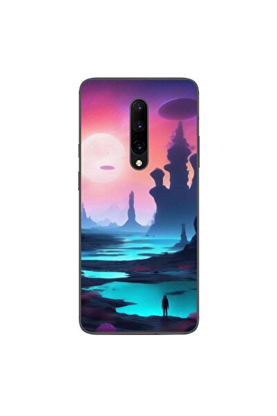 OEM Case compatible with OnePlus 7 Pro Silicone Gel Tpu Model Mystic Planet