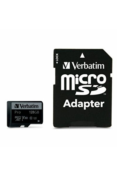 Verbatim Κάρτα microSD 128GB + αντάπτορας Pro U3 μαύρο