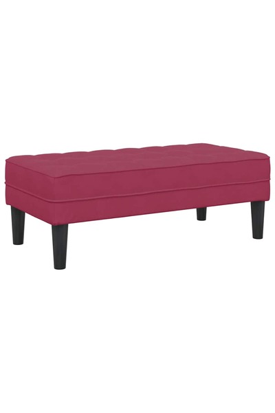 vidaxl bancă cu pernă Roșu Vin 113 x 57 x 39 cm Catifea