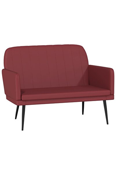 vidaxl Bancă, roșu vin, 107x80x81 cm, piele ecologică