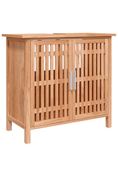 vidaxl Bathroom sink cabinet, 66x29x61.5 cm, solid walnut wood