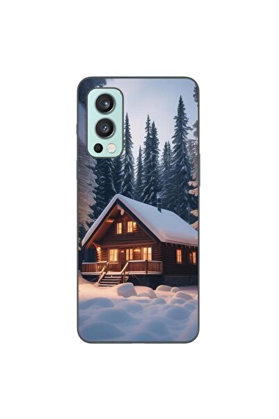 OEM Husa compatibila cu OnePlus Nord 2 Silicon Gel Tpu Model Peisaj Iarna Cabana