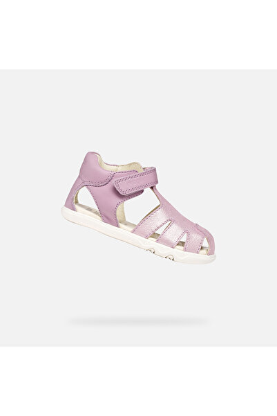 Geox Sandale rozale de fetiță tip barefoot Sandal Steppieup