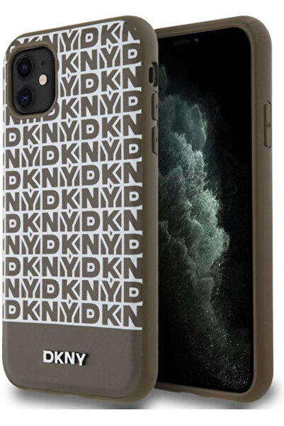 Dkny Επαναλαμβανόμενο Σχέδιο Πίσω Κάλυμμα Συνθετικό Δέρμα / Δέρμα Καφέ (iPhon...