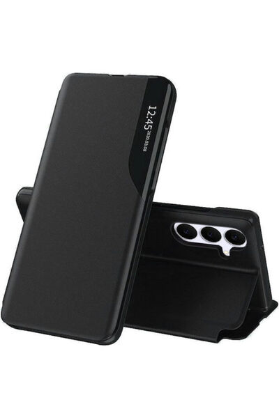 Techsuit Efold Σειρά Πορτοφόλι Σιλικόνης Μαύρο (Galaxy S25 FE)