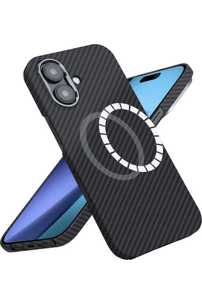 Techsuit Πίσω Κάλυμμα από Ίνες Αραμιδίου Μαύρο (iPhone 17)