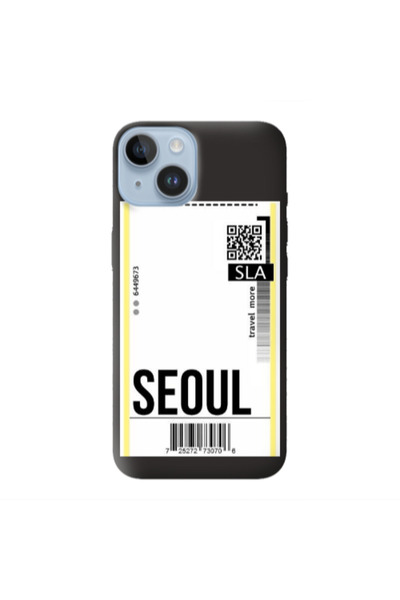 Other Apple iPhone 14 Seoul Travel More Black Colored Silicone TPU Θήκη