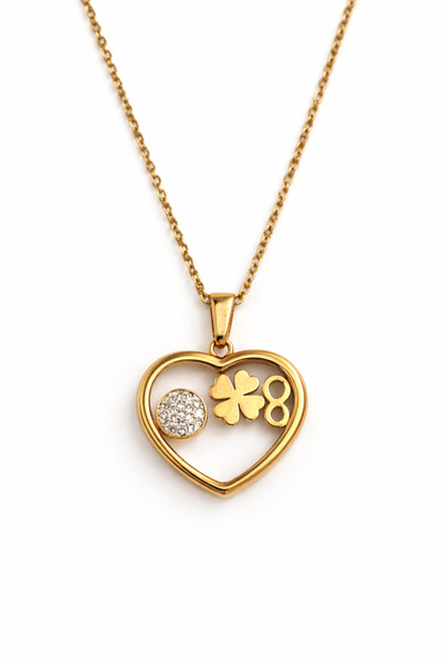Bozhi Necklace Steel Gold Luminous Style