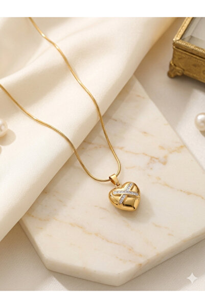 Bozhi Necklace Steel Gold Elegant Gift