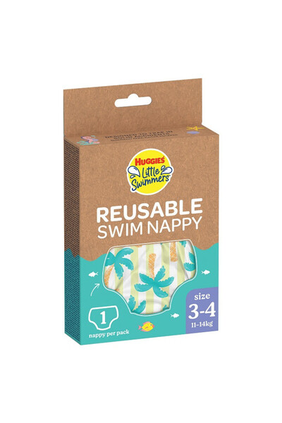 Huggies Scutec-chilotel pentru baie refolosibil, Huggies, nr 3-4, 11-14 kg, 1...