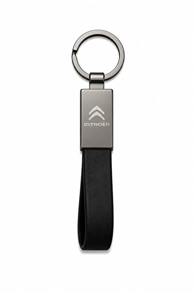 Baghes Breloc Citroen din metal și piele lucioase – Logo pe ambele părți, Des...