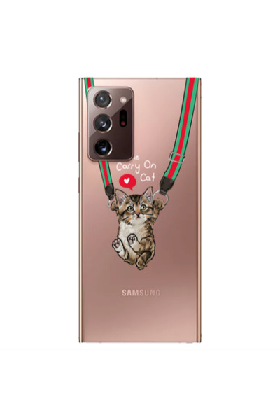 Other Samsung Note 20 Ultra Swinging cat Transparent Silicone TPU Θήκη