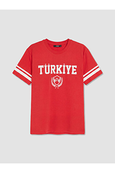 LC Waikiki تي شيرت نسائي فضفاض مطبوع عليه Türkiye من UZG STORE