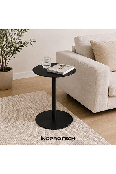 İnoprotech Luna Metal Yuvarlak Yan Sehpa 55*40*35 CM