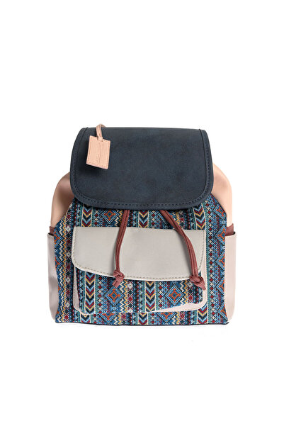 meli melo Rucsac casual multicolor cu imprimeu etnic si design modern