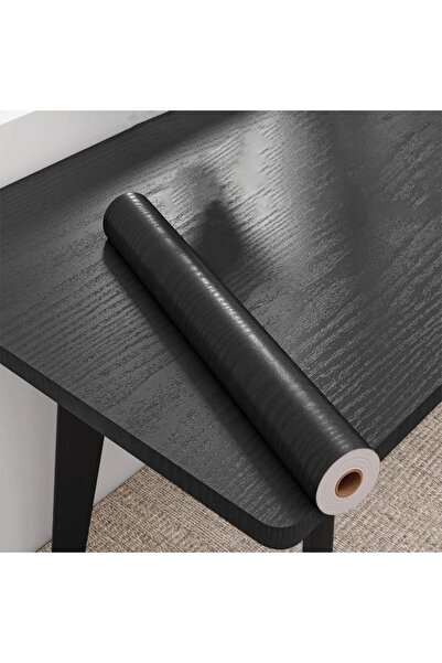 Choice46 40x100CM Black wood grain HMW 55cm Wood Grain Sticker Self-adhesive ...