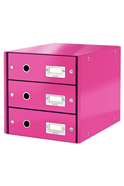 Leitz Comodă roz cu 3 sertare Click&Store