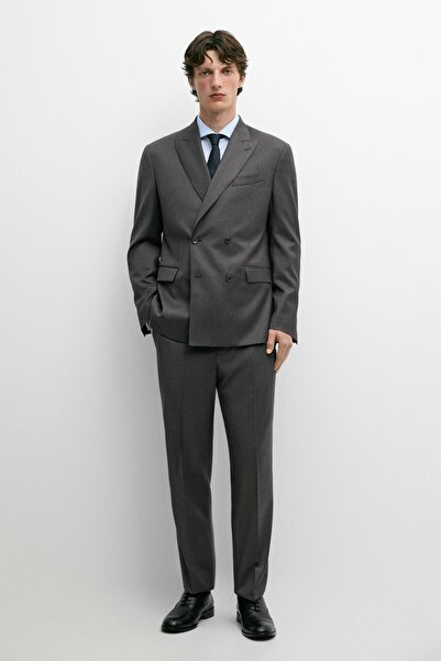 Massimo Dutti %100 soğuk yün kruvaze takım ceketi