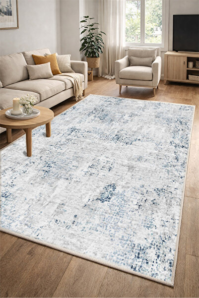 Lioara Home Modern Dijital Baskı Halı | Yıkanabilir Kaymaz Taban Salon Halısı