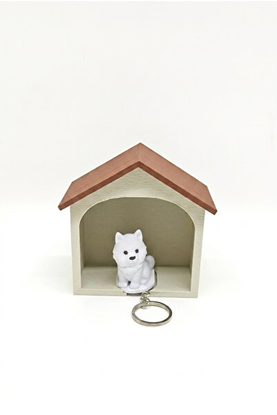 perim3d Beige Color Shed Wall Key Holder – Detachable Set with Dog Figure