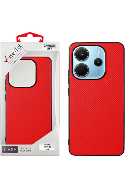 Other Volte-Tel Carbon Lift Back Cover Σιλικόνης Κόκκινο (Redmi Note 14 4G)