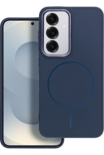 OEM Frame Mag Back Cover Silicone / Plastic Navy Blue (Galaxy A52 / A52s)
