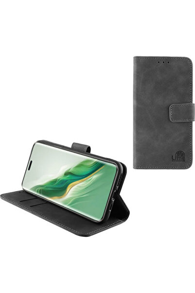 Lime&co Lime Essential Magnet Book Συνθετικό Δέρμα Γκρι (Honor Magic6 Pro)