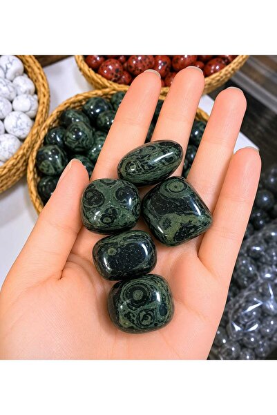 The Magıc of Healıng Kan Baba Jasper Doğal Taş Tamburlanmış Tımbıl (1 Adet)