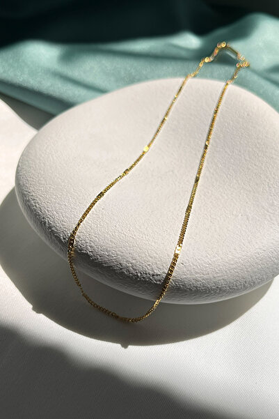 Berilya Aksesuar Steel Sequin Chain Necklace