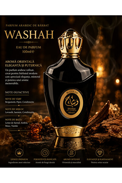 DIVILOO WASHAH 100ML Arabic Perfume for Men, Elegant and Persistent Oriental ...