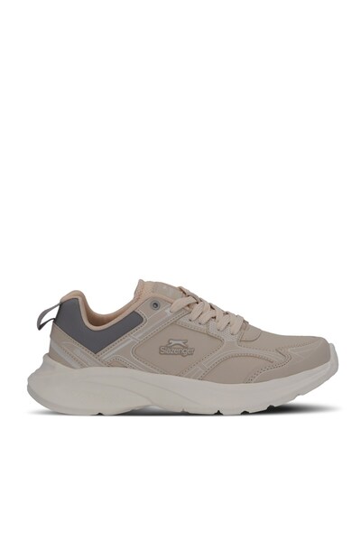 Slazenger Comfortable Lace-Up Women's Casual Sports Shoes Beige Sneaker Summe...