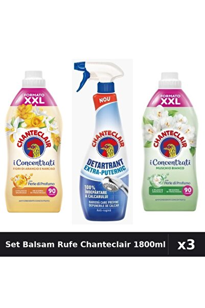 Chanteclair Set 3 Balsam Rufe 1800ml 90 Spalari + Detartrant 625ml - Flori Po...