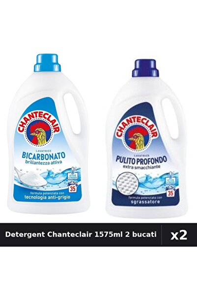 Chanteclair Set 2 Detergent Lichid Rufe 1575ml 35 Spalari - Bicarbonat, Curat...