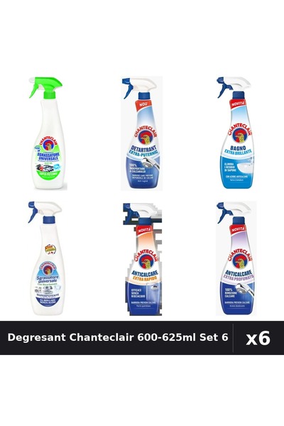 Chanteclair Set 6 Degresant Universal 600-625ml - Lămâie, Bicarbonat, Extra R...