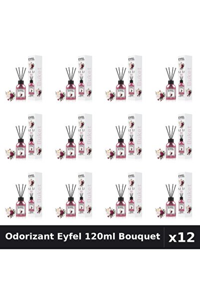 Eyfel Set 12 Odorizante Camera cu Betisoare Aroma Bouquet 120ml