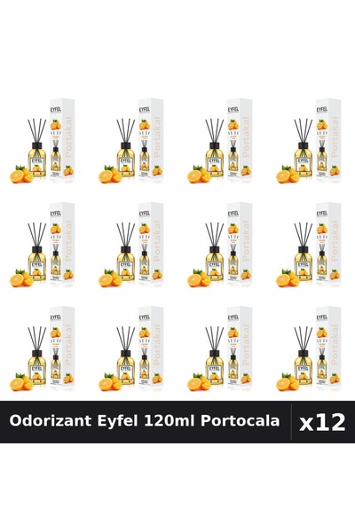 Eyfel Set 12 Odorizante Camera cu Betisoare - Aroma Portocala, Parfum Intens ...