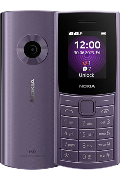 Nokia 110 (2024) Κινητό τηλέφωνο διπλής SIM με πλήκτρα (Ελληνικό Μενού) Μωβ