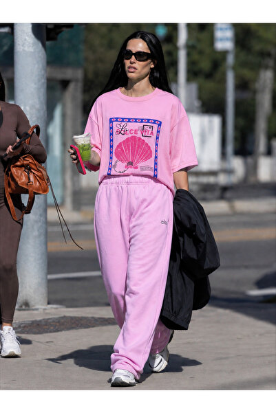 Markazzi Kadın baskılı oversize t shirt