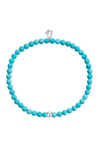 Glanzstücke München Edelsteinarmband Armband Edelstahl Türkis (rek.)